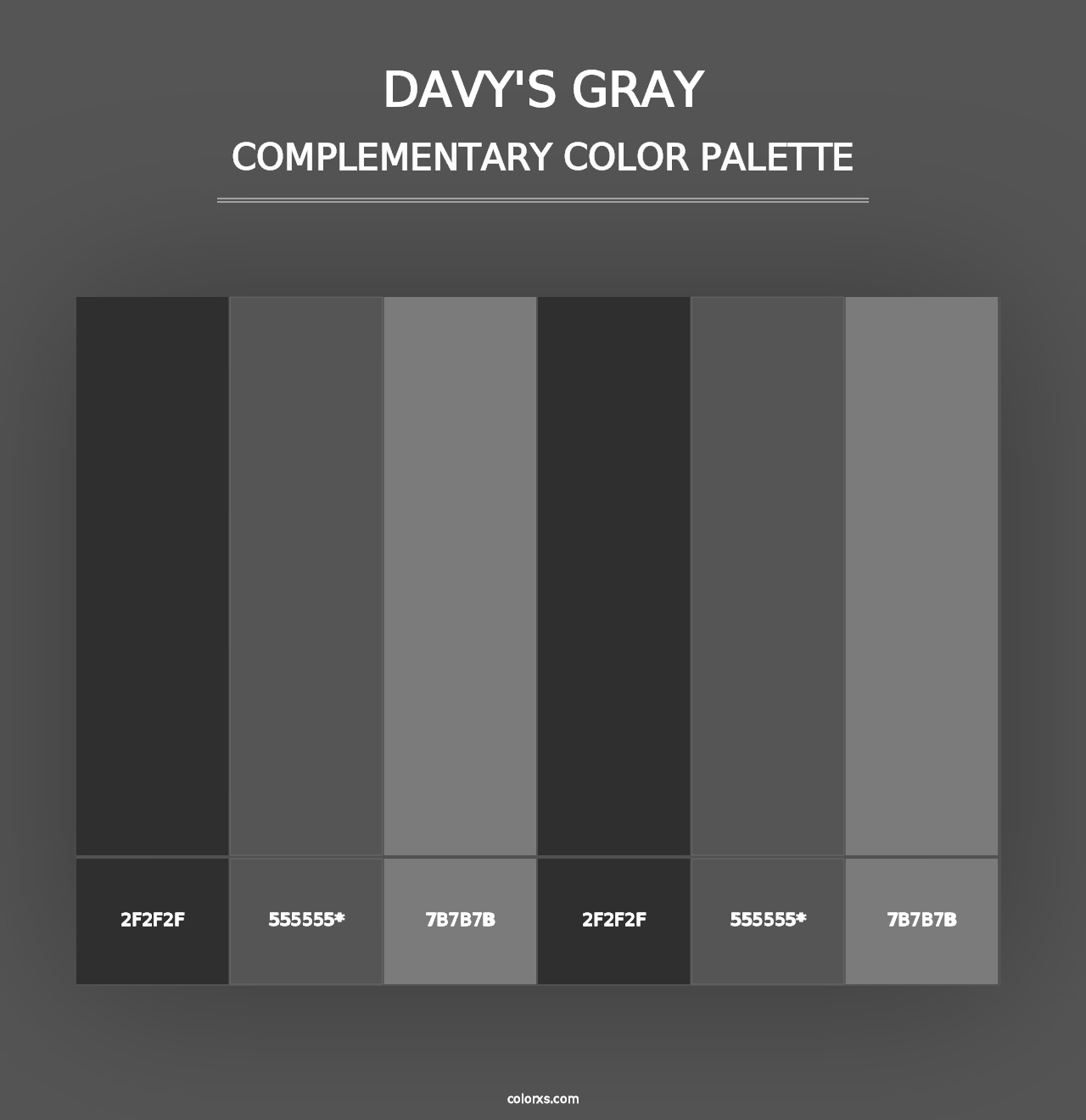 Davy's gray - Complementary Color Palette