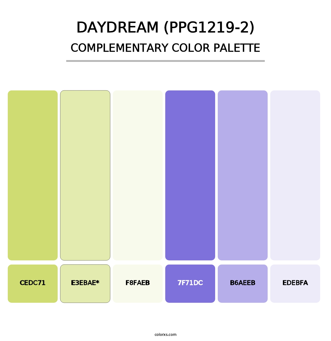 Daydream (PPG1219-2) - Complementary Color Palette