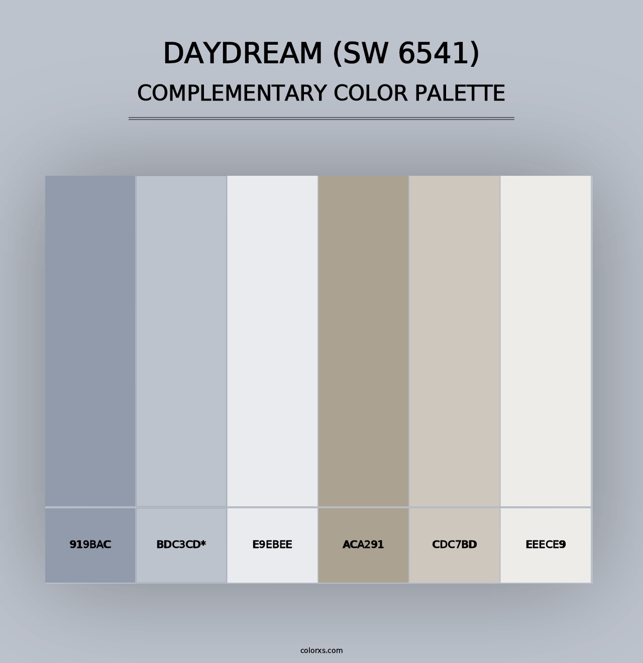 Daydream (SW 6541) - Complementary Color Palette