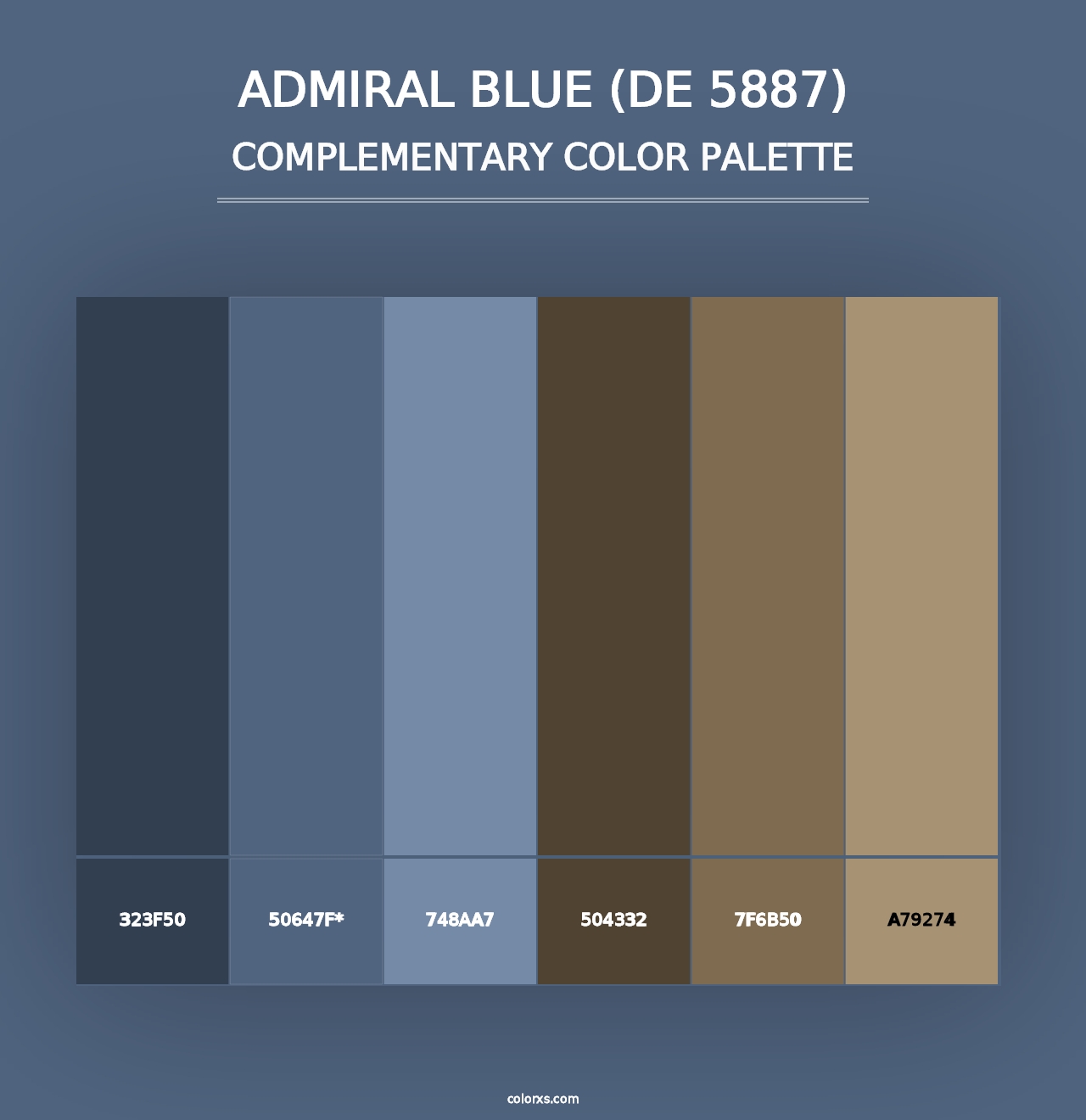 Admiral Blue (DE 5887) - Complementary Color Palette