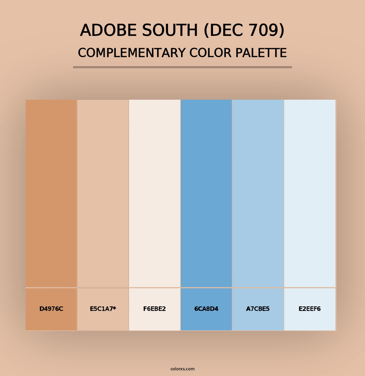 Adobe South (DEC 709) - Complementary Color Palette