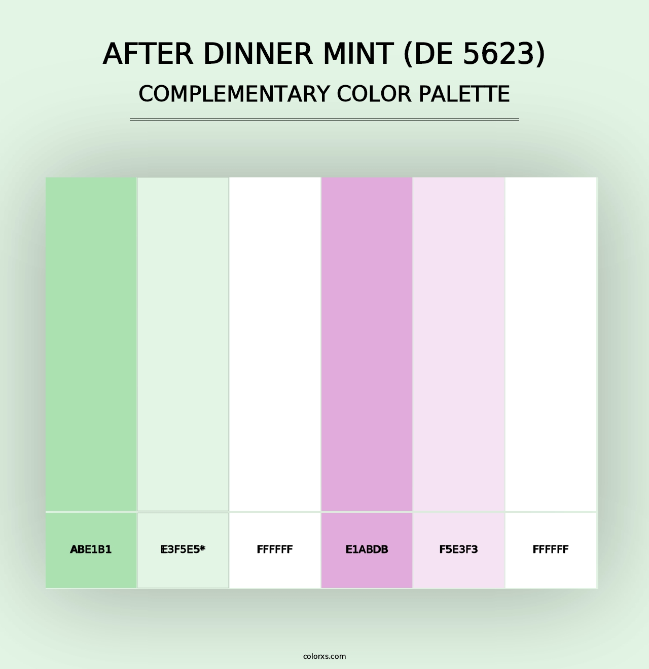 After Dinner Mint (DE 5623) - Complementary Color Palette