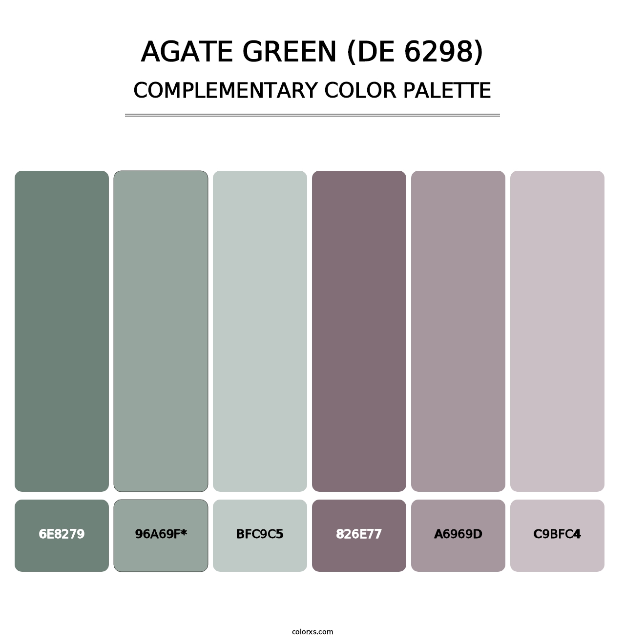 Agate Green (DE 6298) - Complementary Color Palette