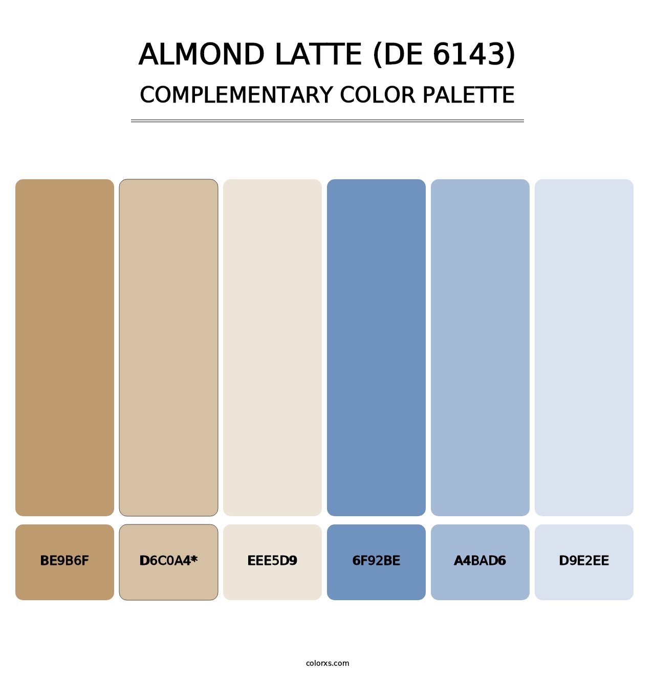 Almond Latte (DE 6143) - Complementary Color Palette