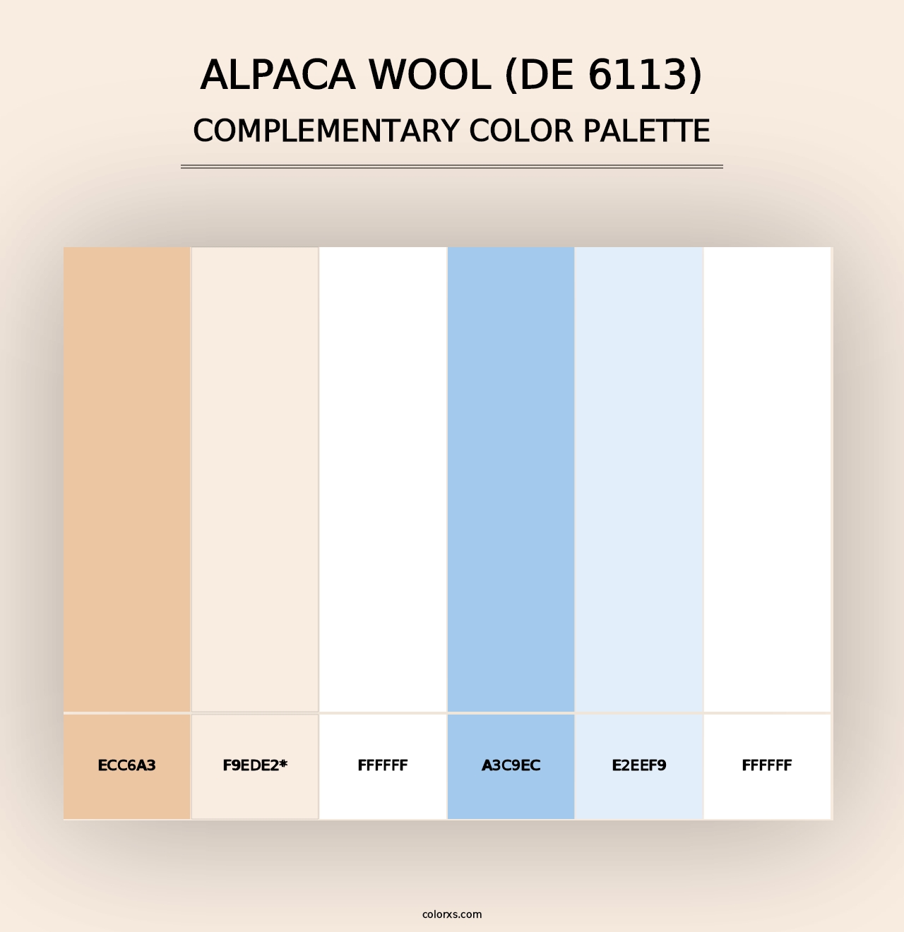 Alpaca Wool (DE 6113) - Complementary Color Palette