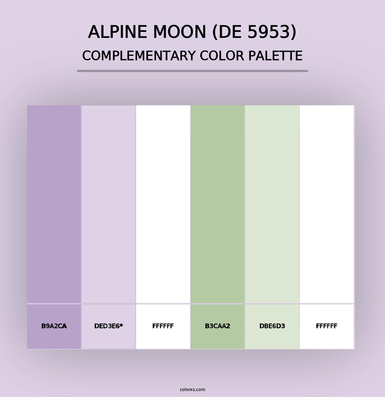 Alpine Moon (DE 5953) - Complementary Color Palette