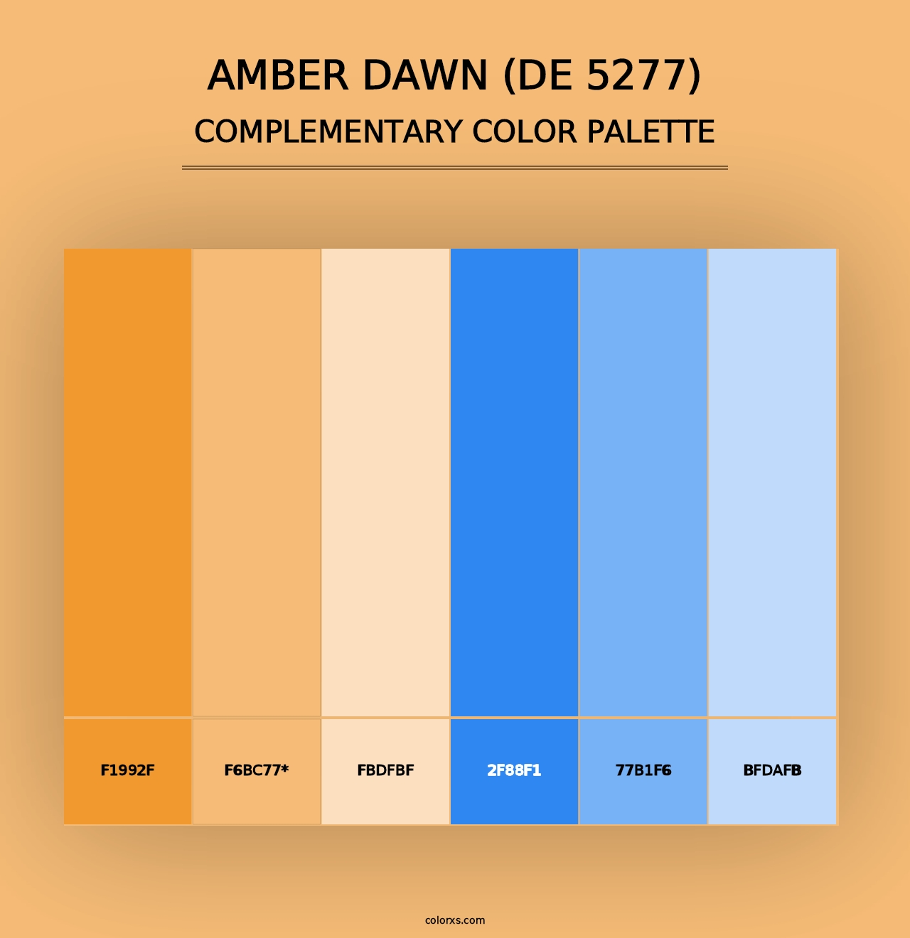 Amber Dawn (DE 5277) - Complementary Color Palette