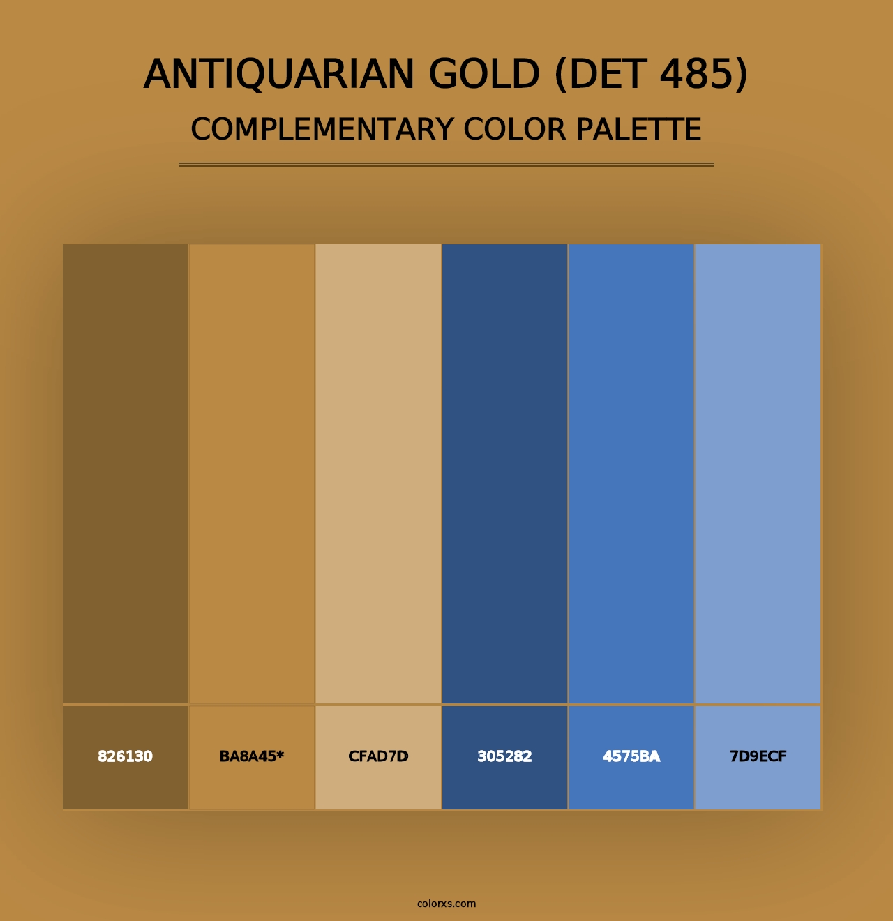 Antiquarian Gold (DET 485) - Complementary Color Palette