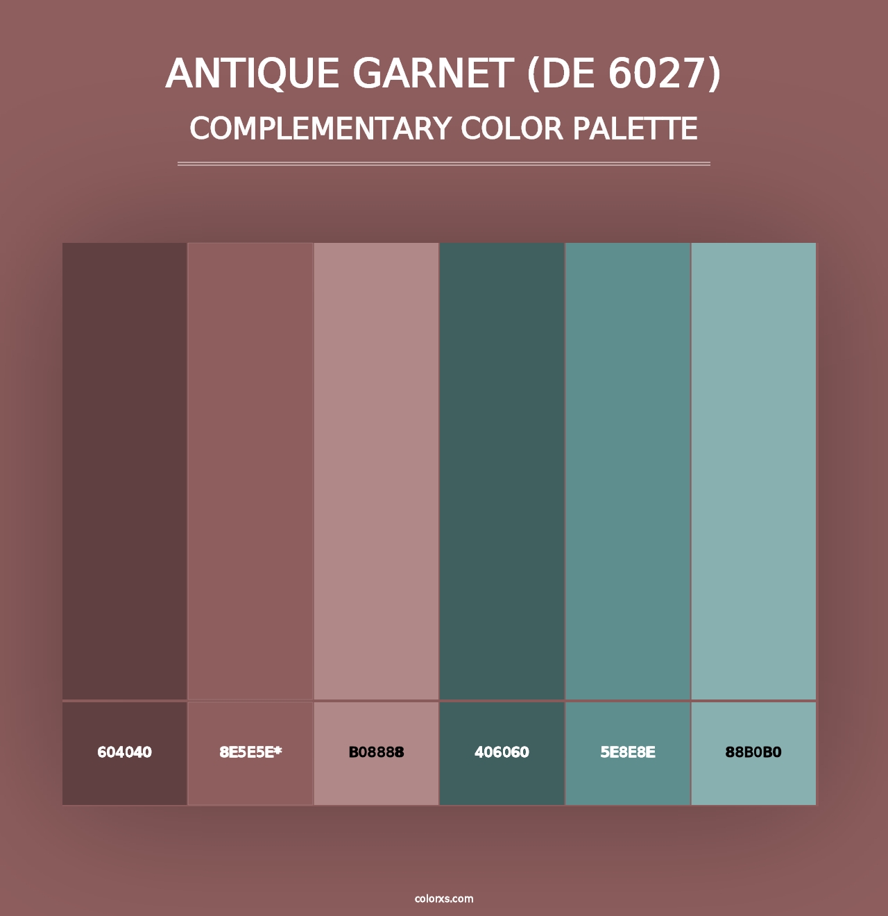 Antique Garnet (DE 6027) - Complementary Color Palette