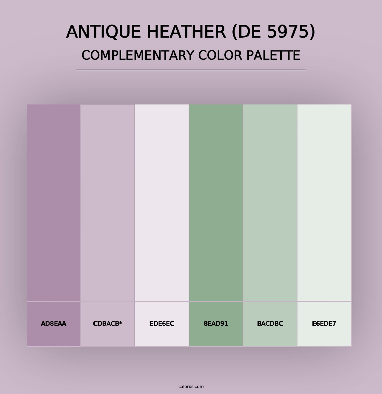 Antique Heather (DE 5975) - Complementary Color Palette