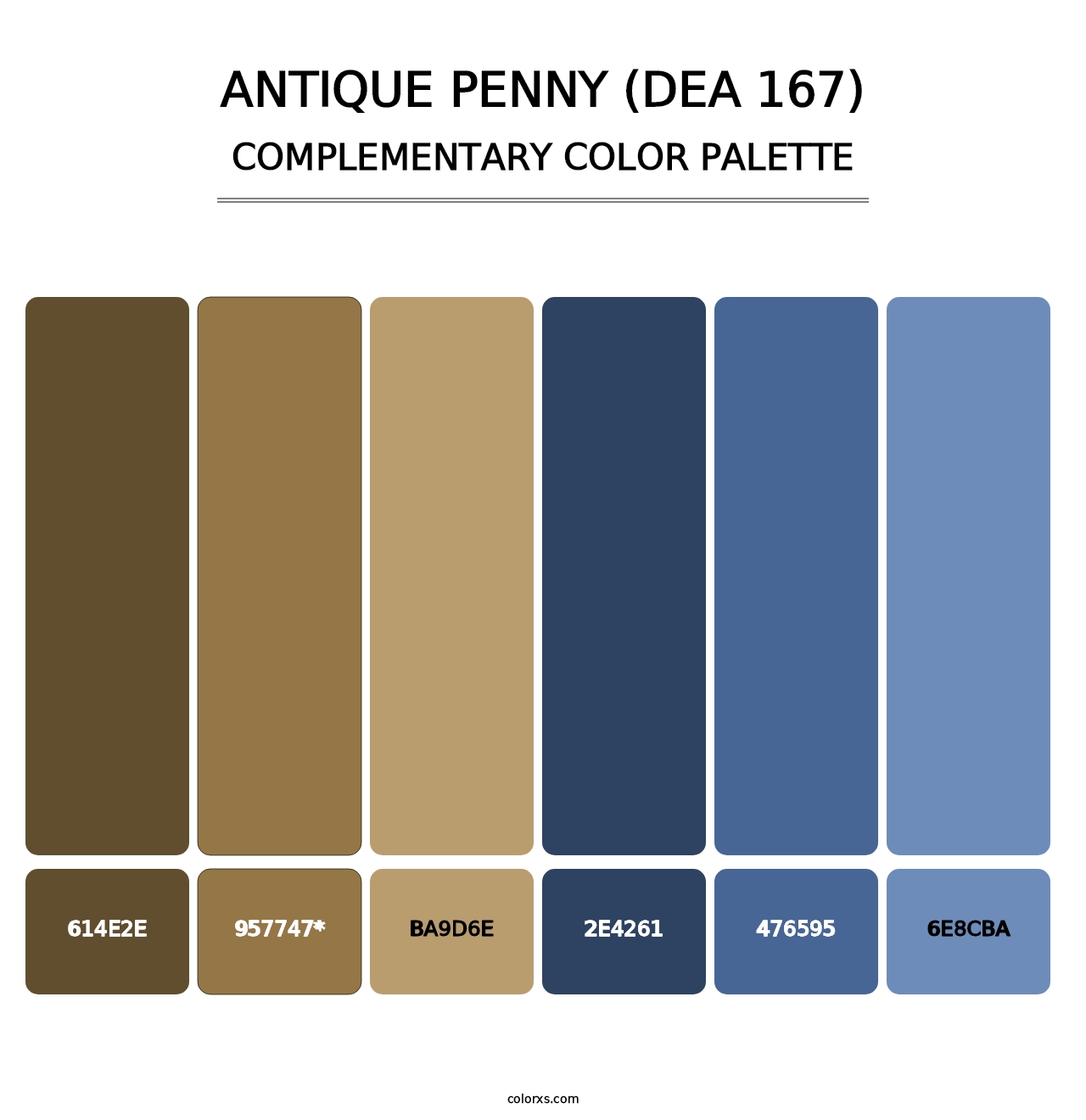 Antique Penny (DEA 167) - Complementary Color Palette