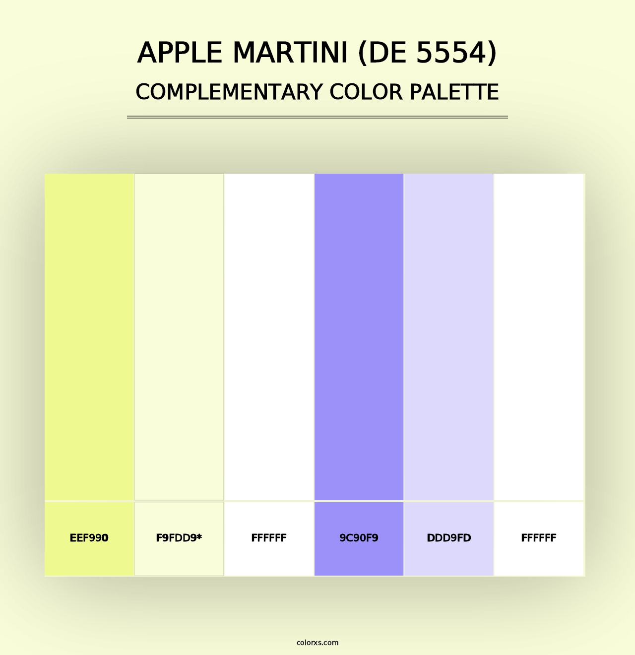 Apple Martini (DE 5554) - Complementary Color Palette