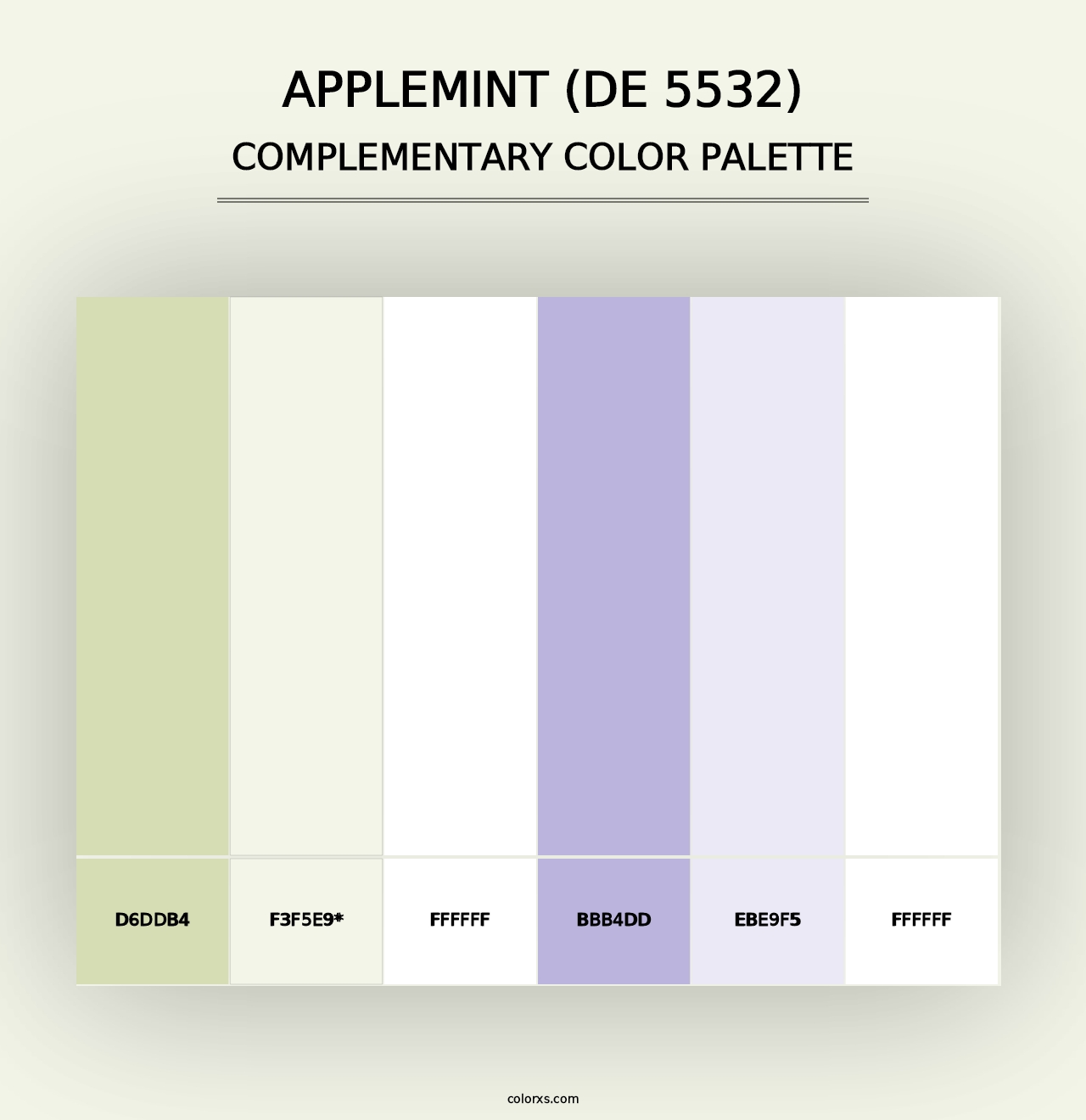 Applemint (DE 5532) - Complementary Color Palette