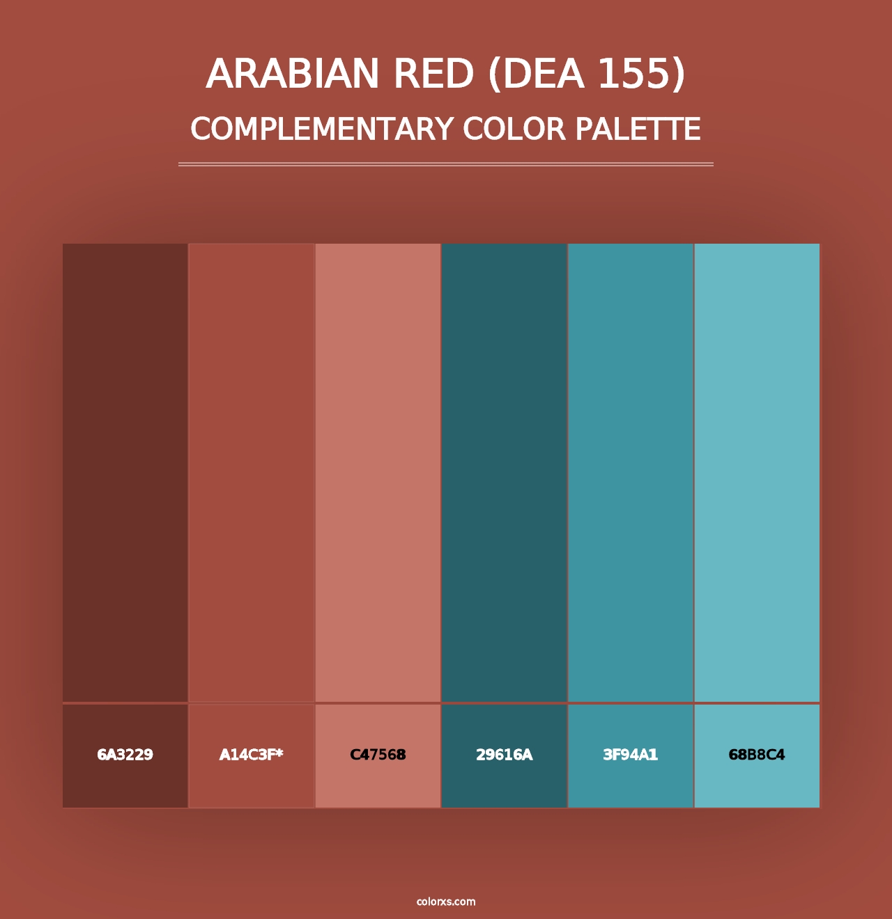 Arabian Red (DEA 155) - Complementary Color Palette