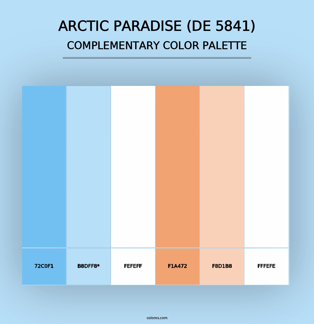 Arctic Paradise (DE 5841) - Complementary Color Palette