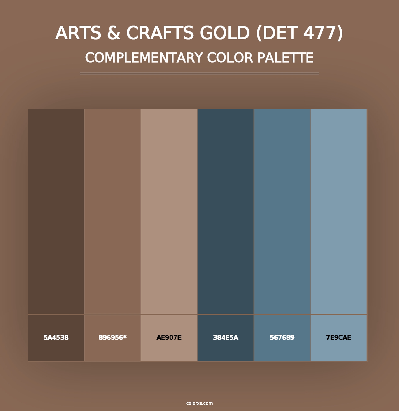 Arts & Crafts Gold (DET 477) - Complementary Color Palette