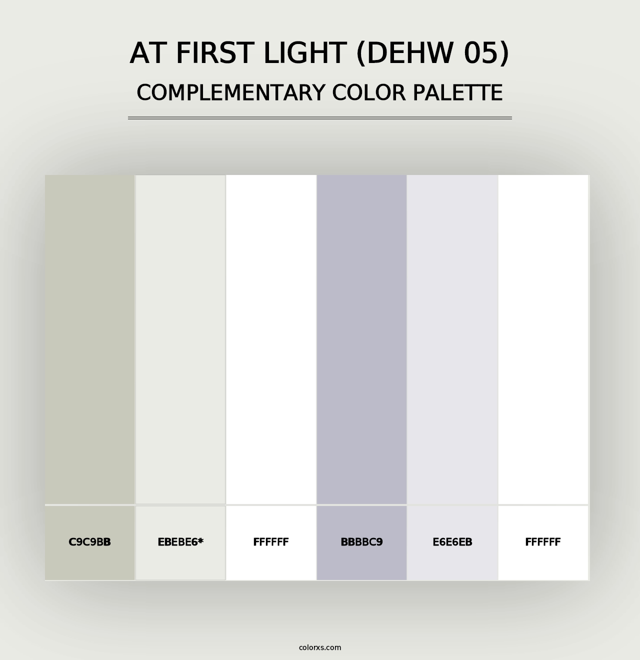 At First Light (DEHW 05) - Complementary Color Palette