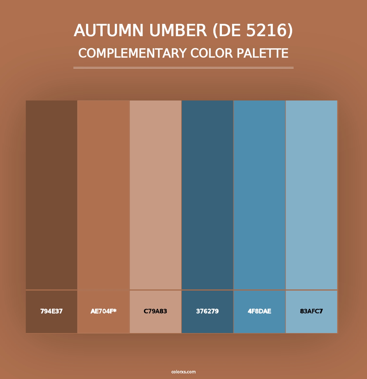 Autumn Umber (DE 5216) - Complementary Color Palette