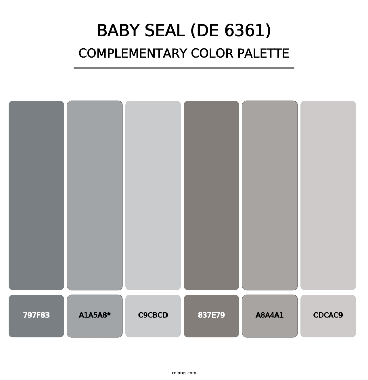 Baby Seal (DE 6361) - Complementary Color Palette