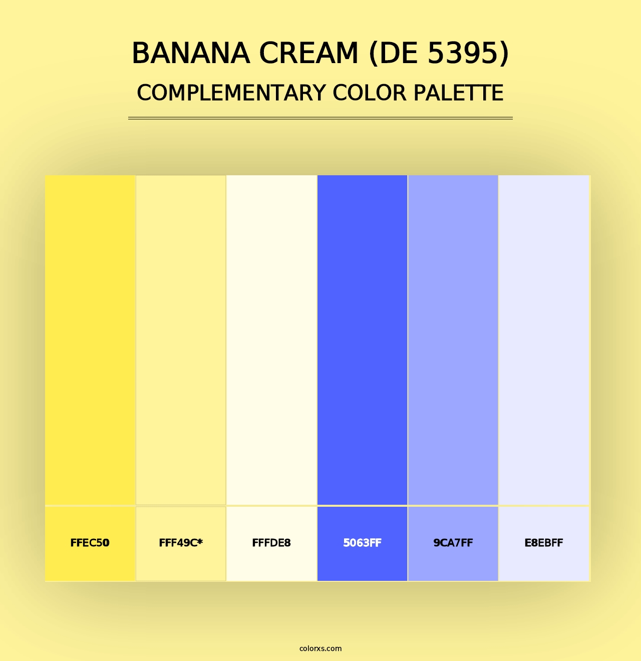 Banana Cream (DE 5395) - Complementary Color Palette