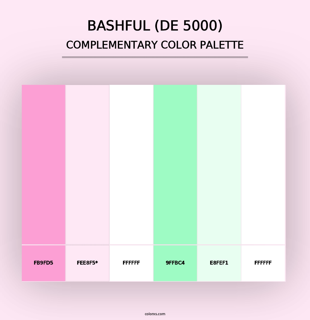 Bashful (DE 5000) - Complementary Color Palette