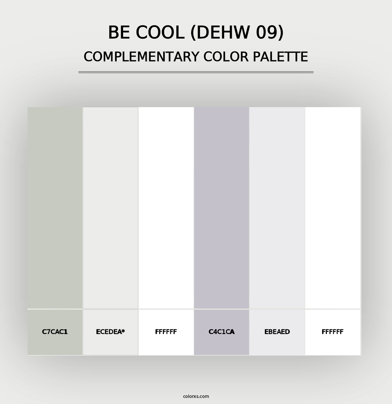 Be Cool (DEHW 09) - Complementary Color Palette