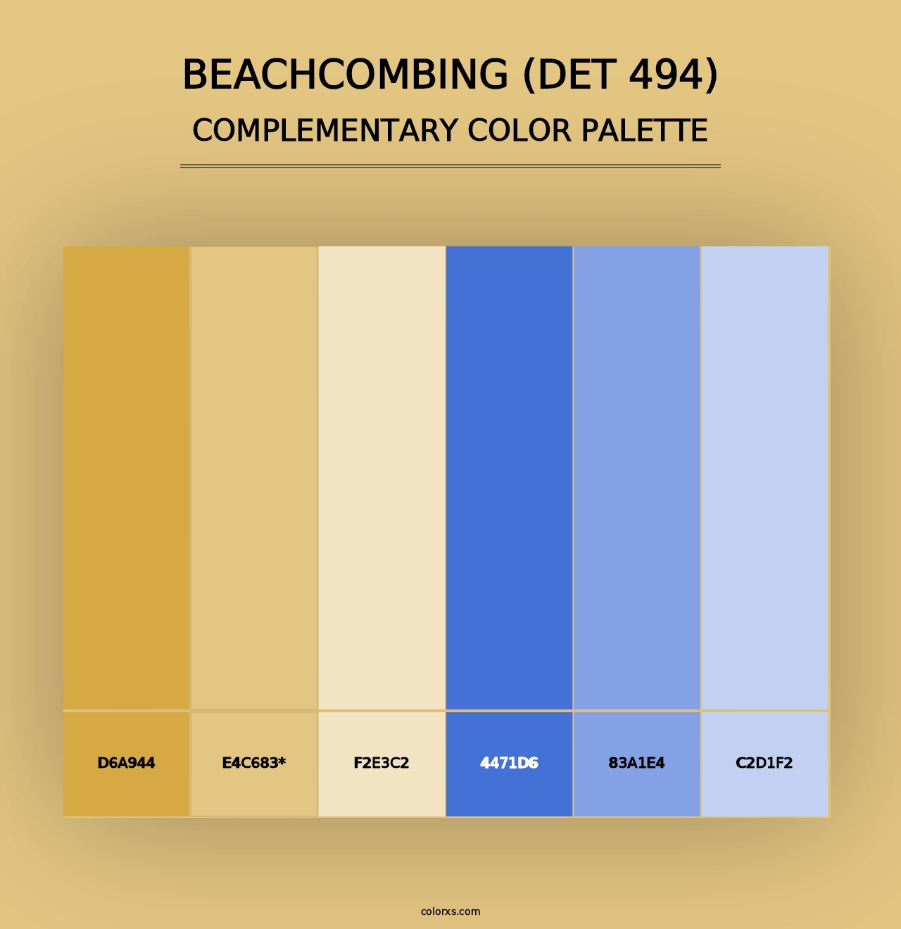 Beachcombing (DET 494) - Complementary Color Palette