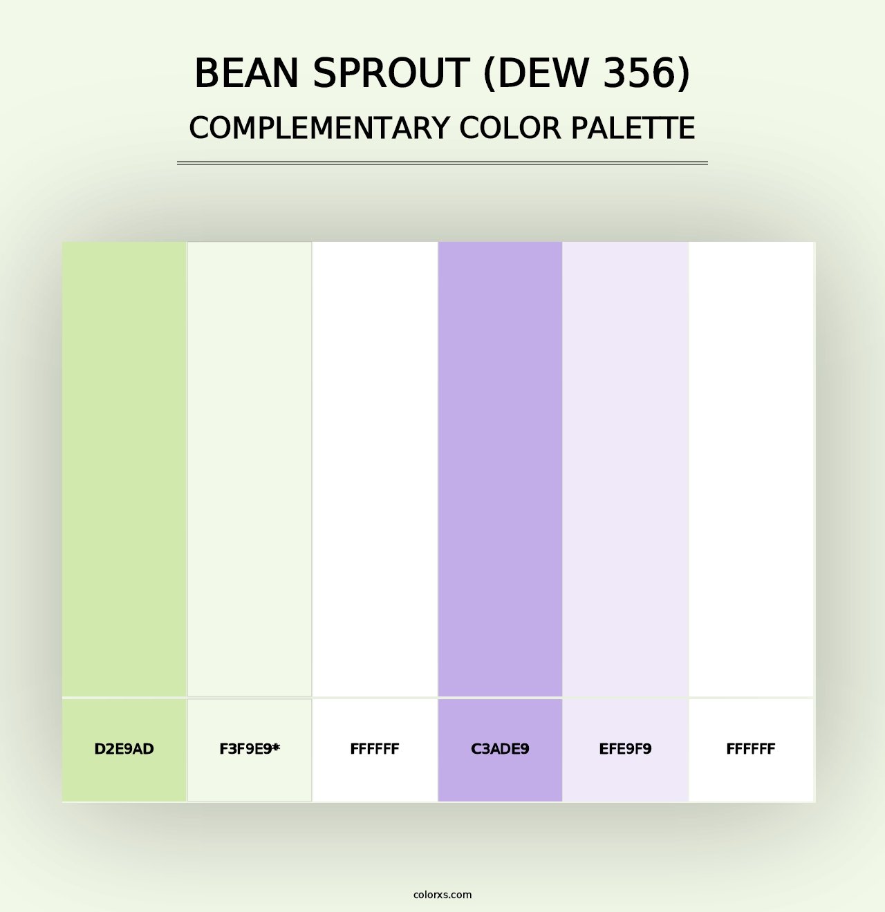 Bean Sprout (DEW 356) - Complementary Color Palette