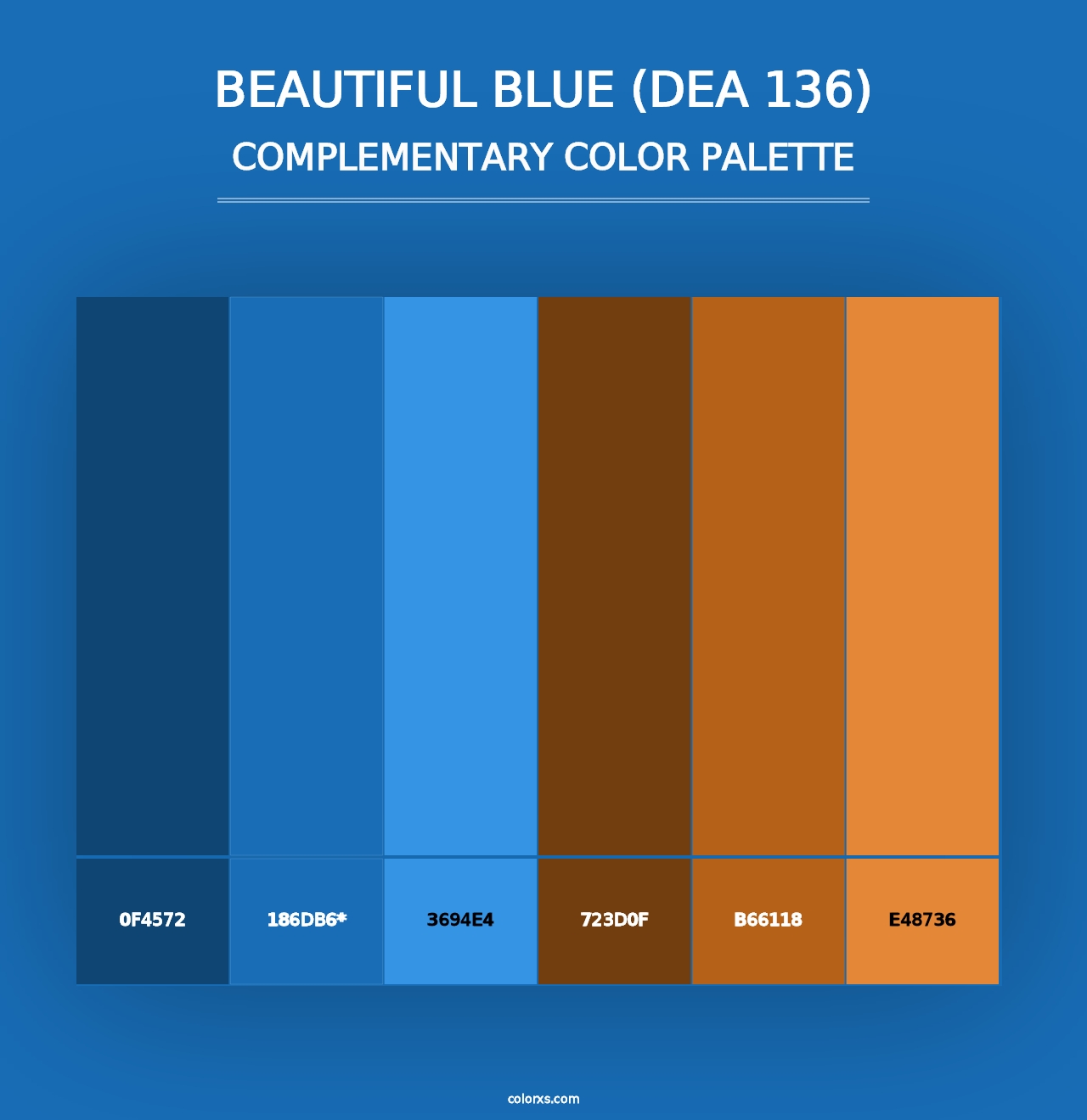 Beautiful Blue (DEA 136) - Complementary Color Palette