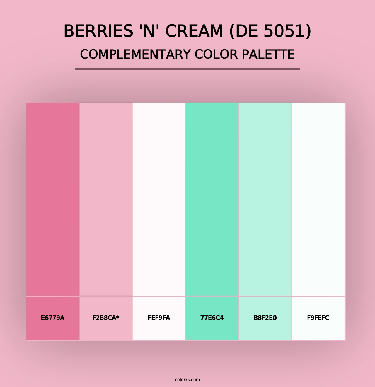 Berries 'n' Cream (DE 5051) - Complementary Color Palette