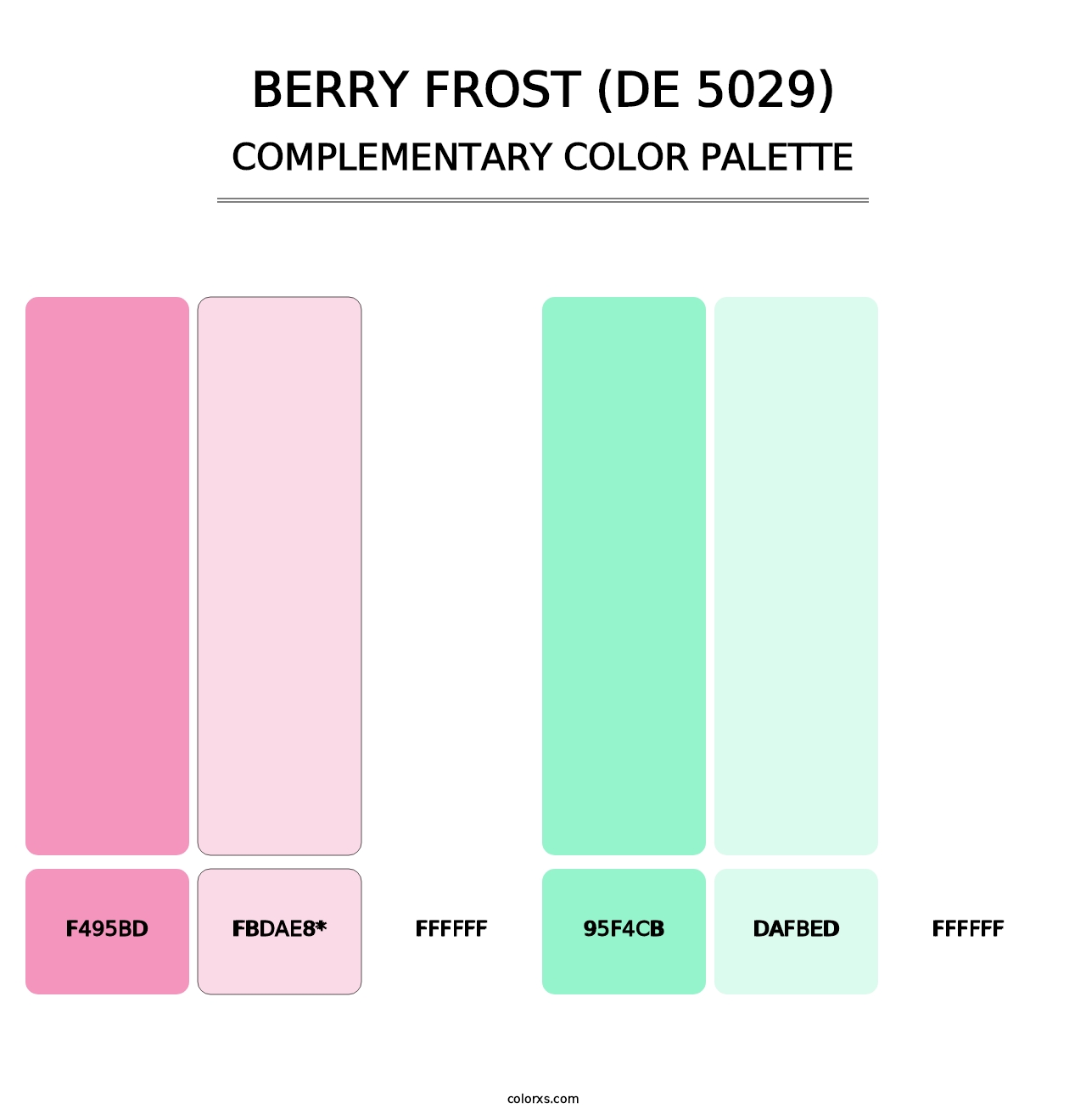 Berry Frost (DE 5029) - Complementary Color Palette