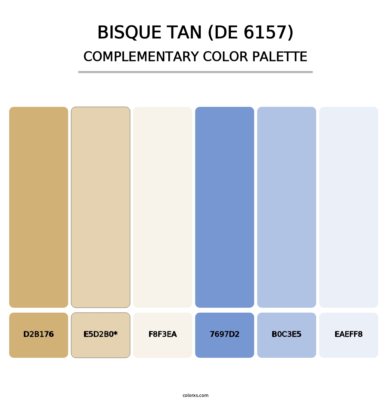 Bisque Tan (DE 6157) - Complementary Color Palette