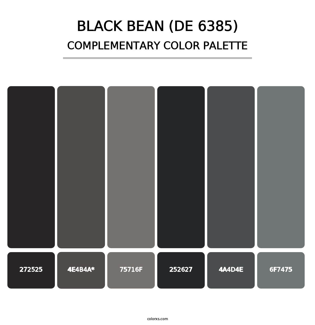 Black Bean (DE 6385) - Complementary Color Palette