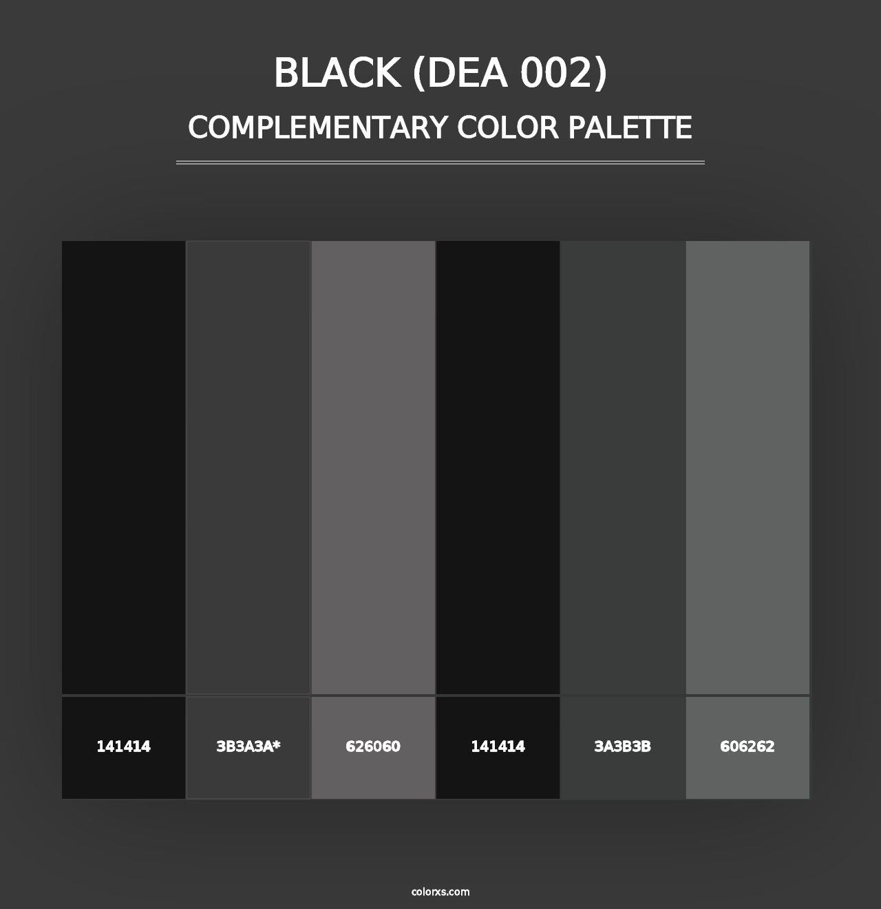 Black (DEA 002) - Complementary Color Palette