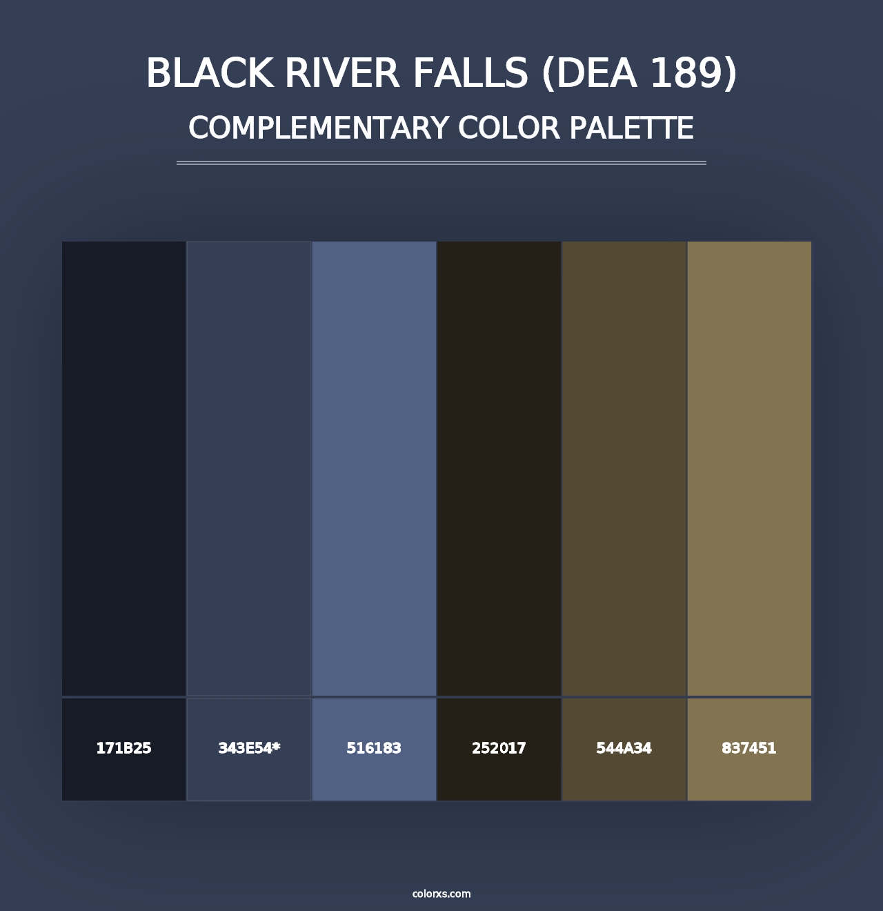 Black River Falls (DEA 189) - Complementary Color Palette