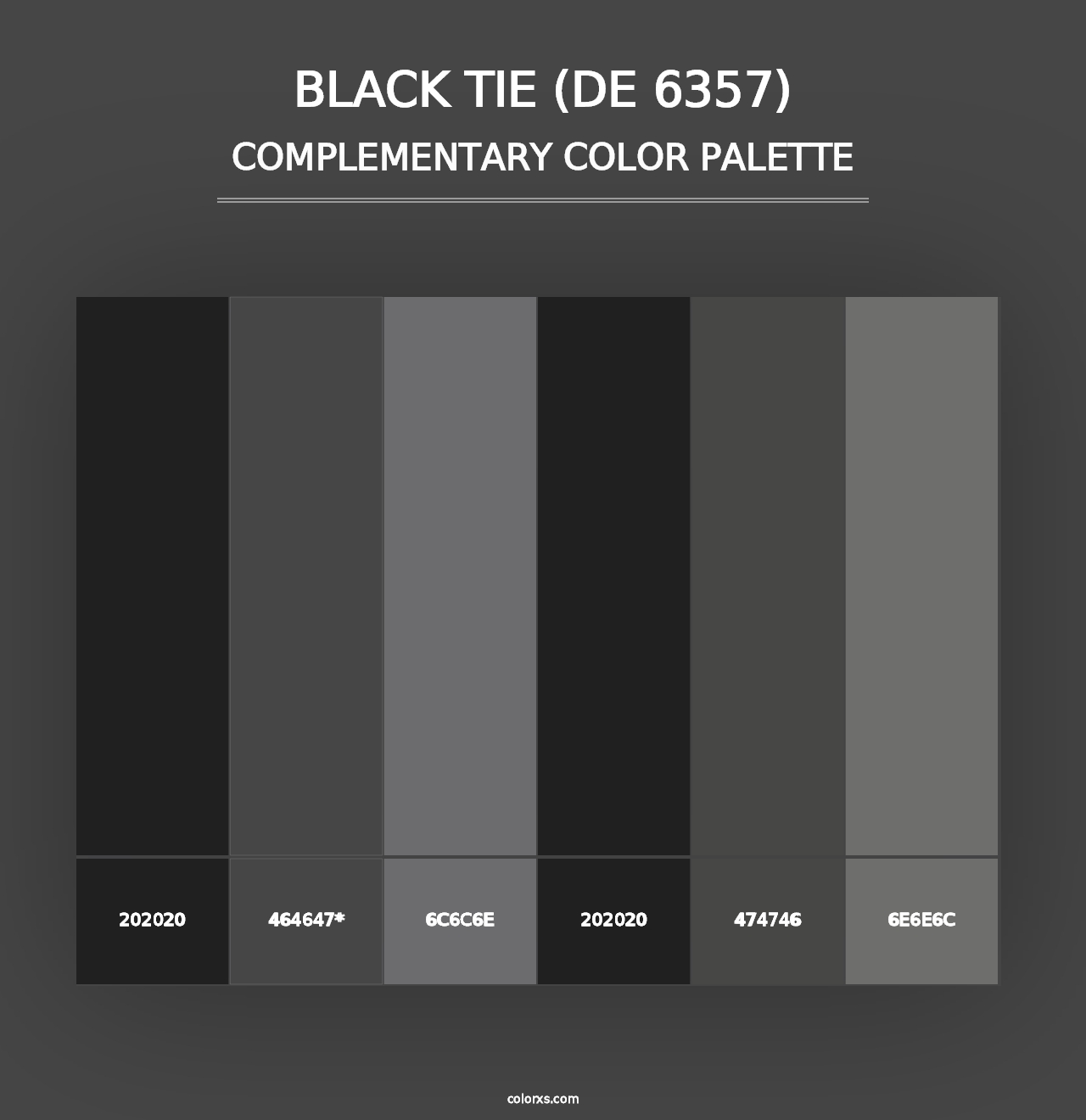 Black Tie (DE 6357) - Complementary Color Palette