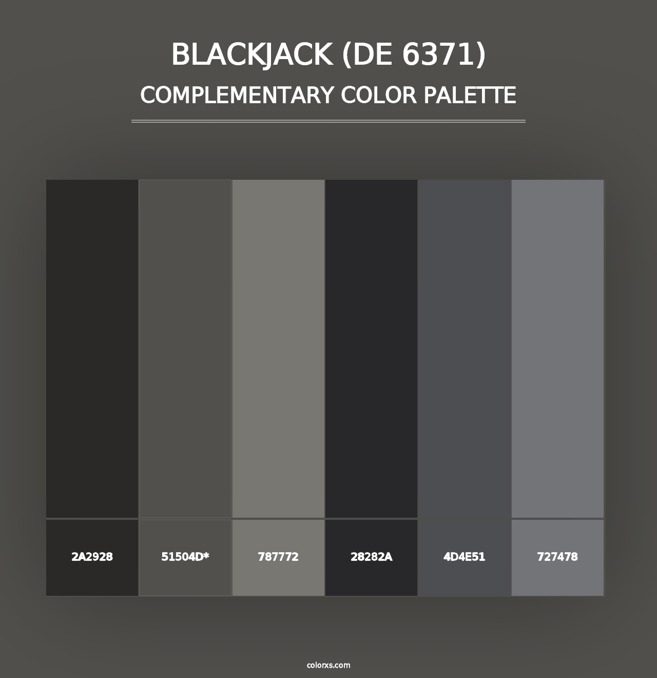 Blackjack (DE 6371) - Complementary Color Palette