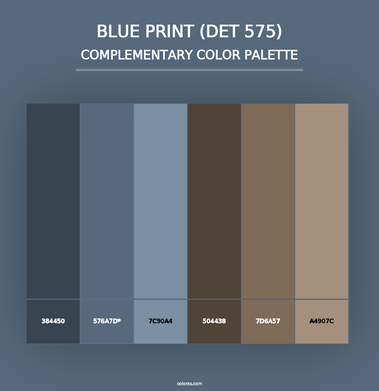 Blue Print (DET 575) - Complementary Color Palette