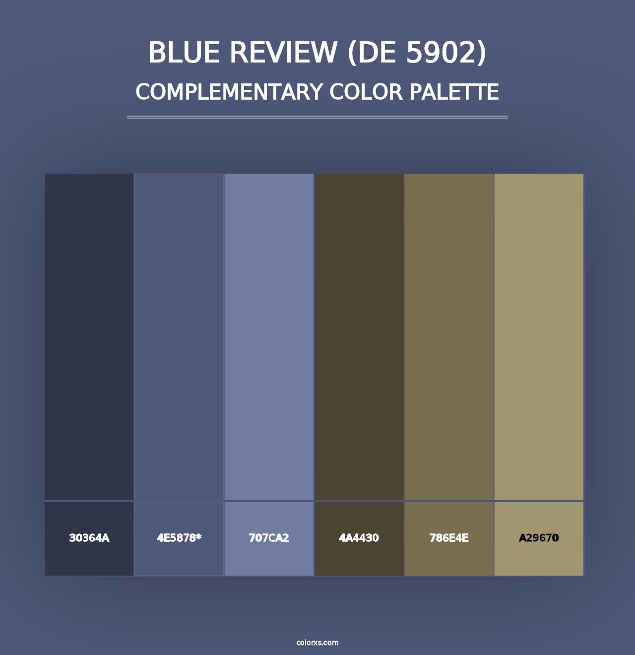 Blue Review (DE 5902) - Complementary Color Palette