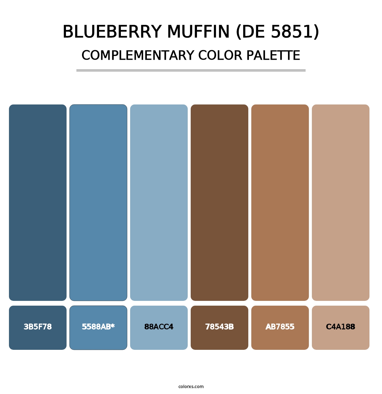 Blueberry Muffin (DE 5851) - Complementary Color Palette