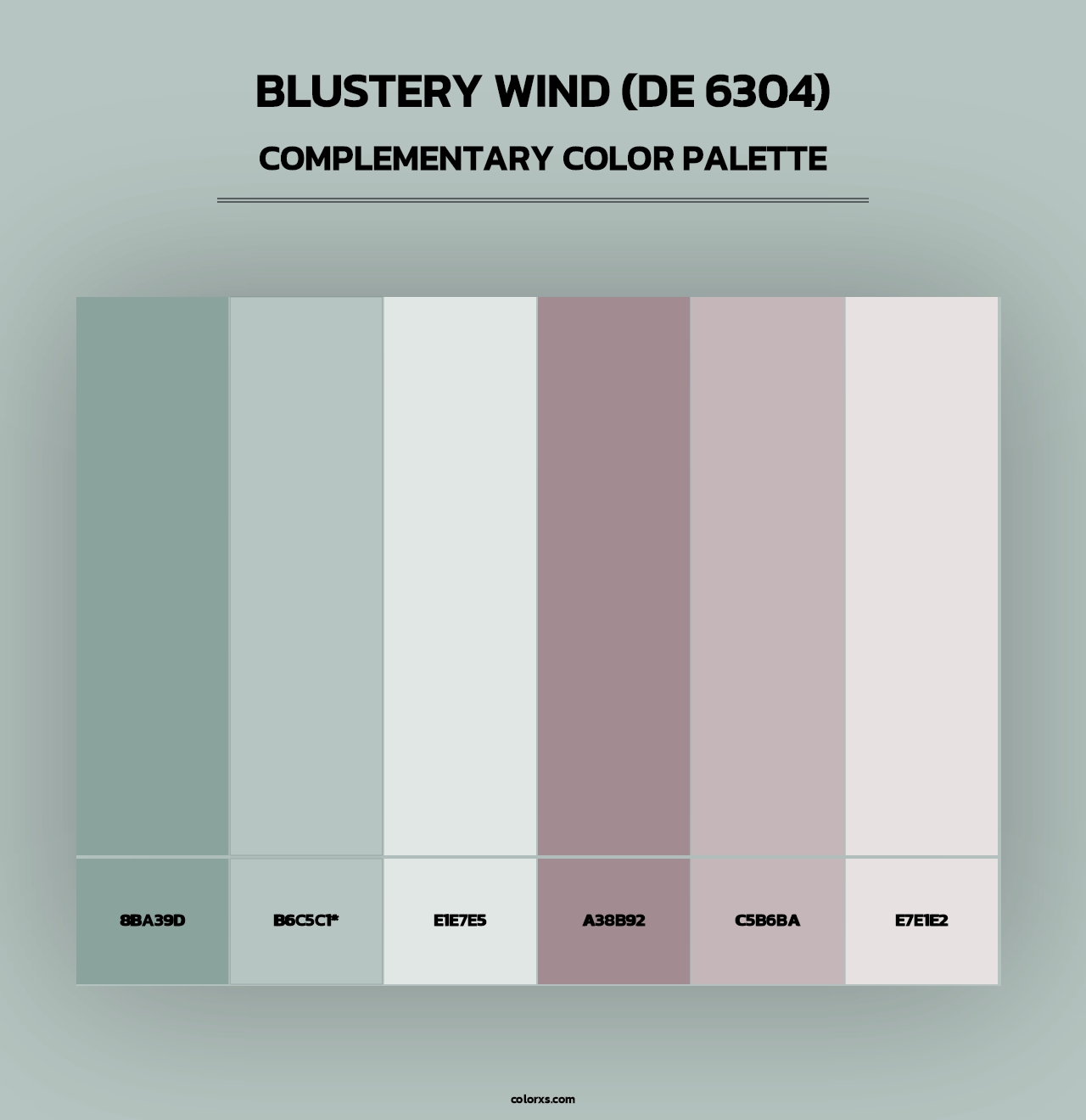 Blustery Wind (DE 6304) - Complementary Color Palette