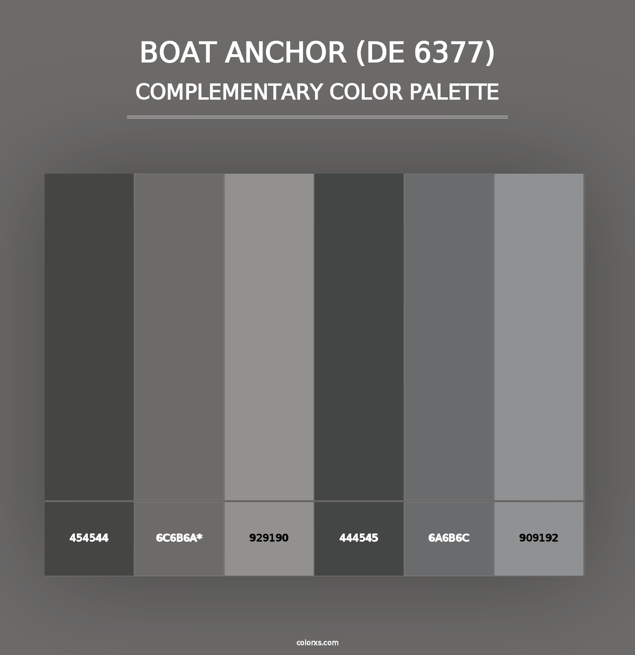 Boat Anchor (DE 6377) - Complementary Color Palette