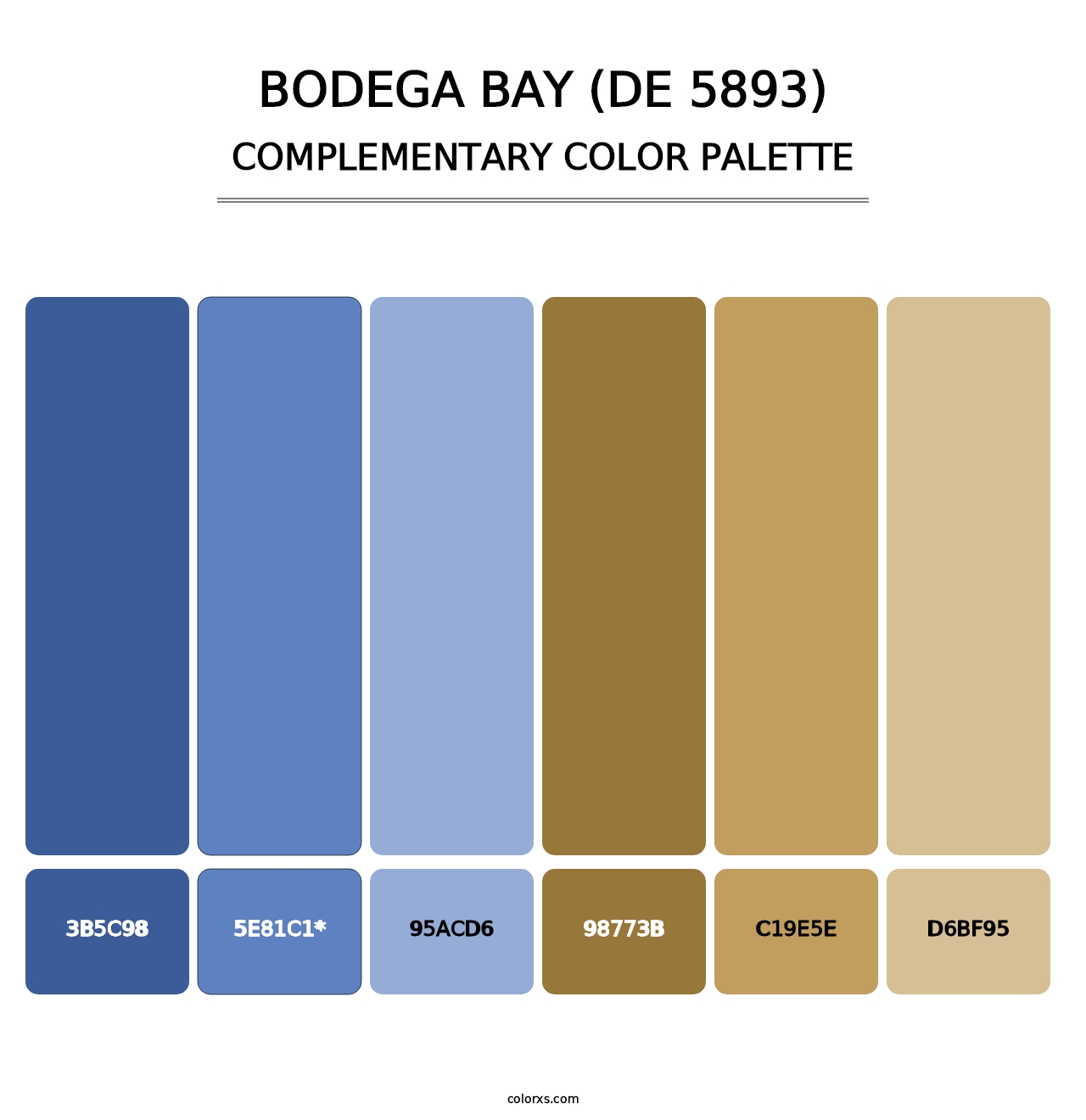 Bodega Bay (DE 5893) - Complementary Color Palette