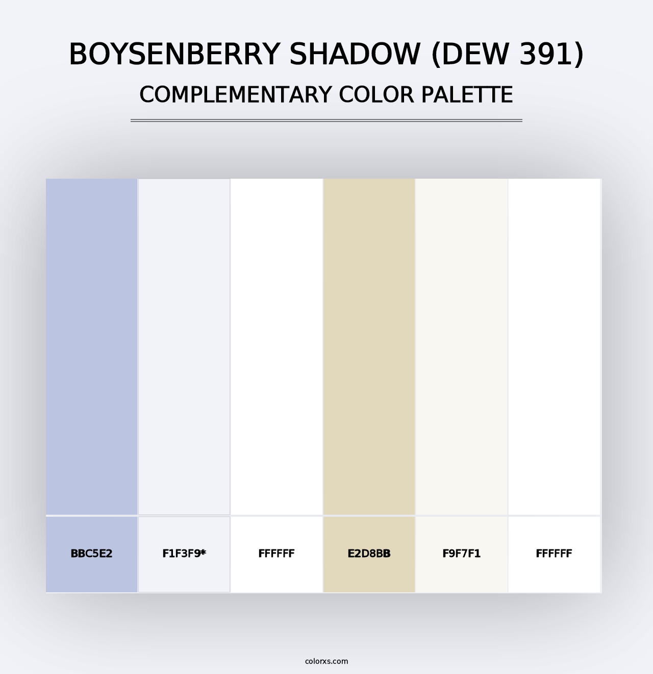 Boysenberry Shadow (DEW 391) - Complementary Color Palette