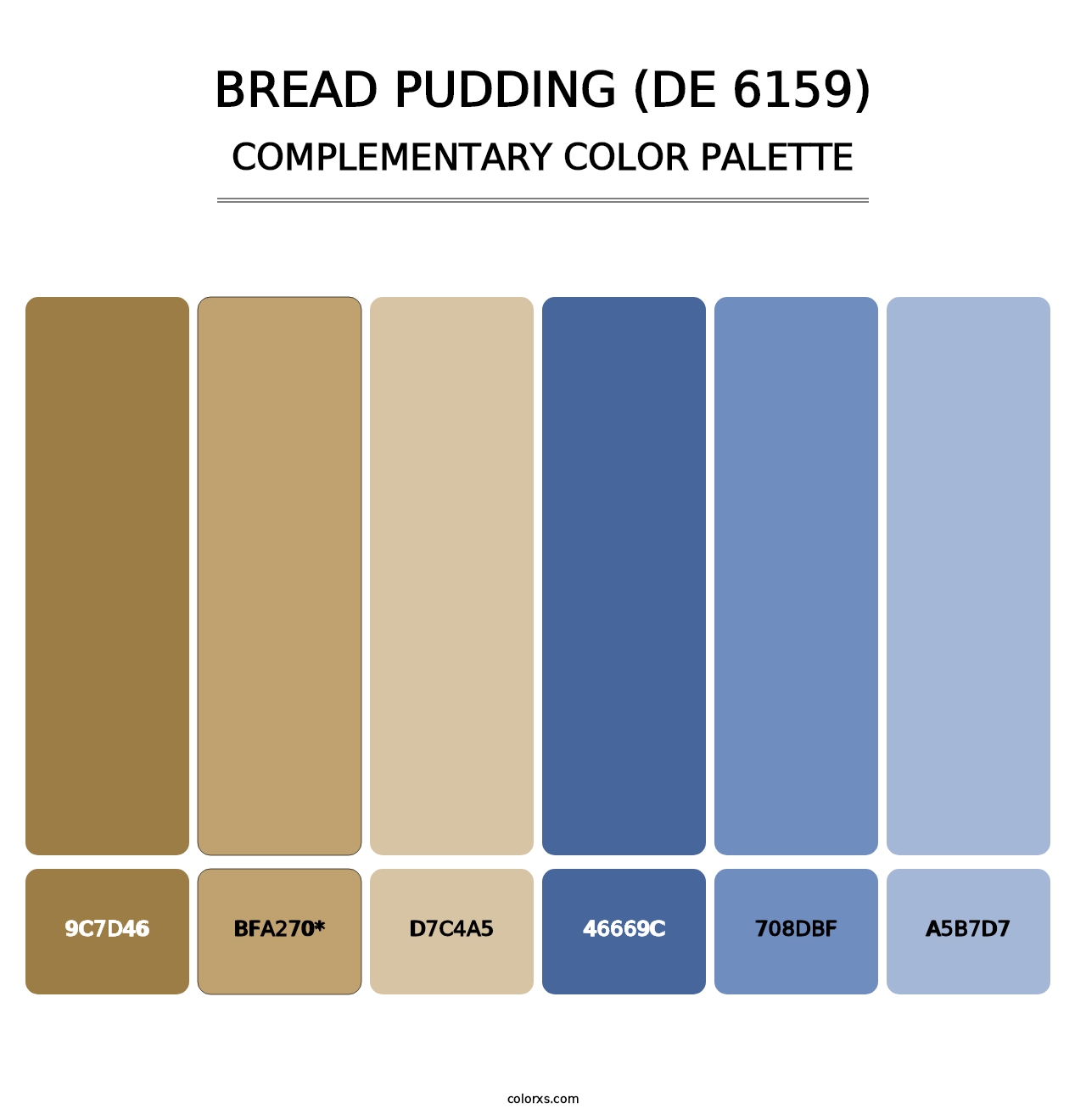 Bread Pudding (DE 6159) - Complementary Color Palette