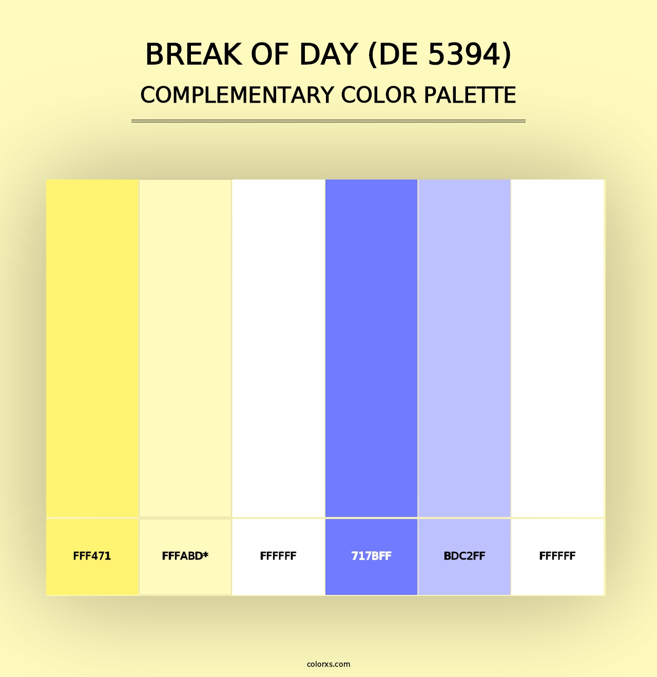 Break of Day (DE 5394) - Complementary Color Palette