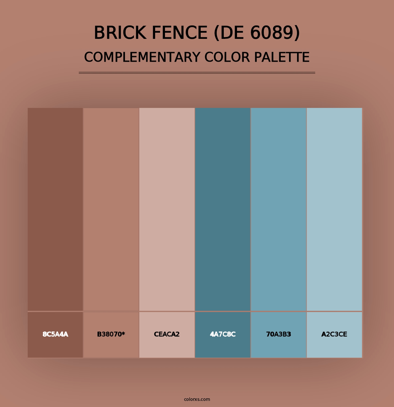 Brick Fence (DE 6089) - Complementary Color Palette