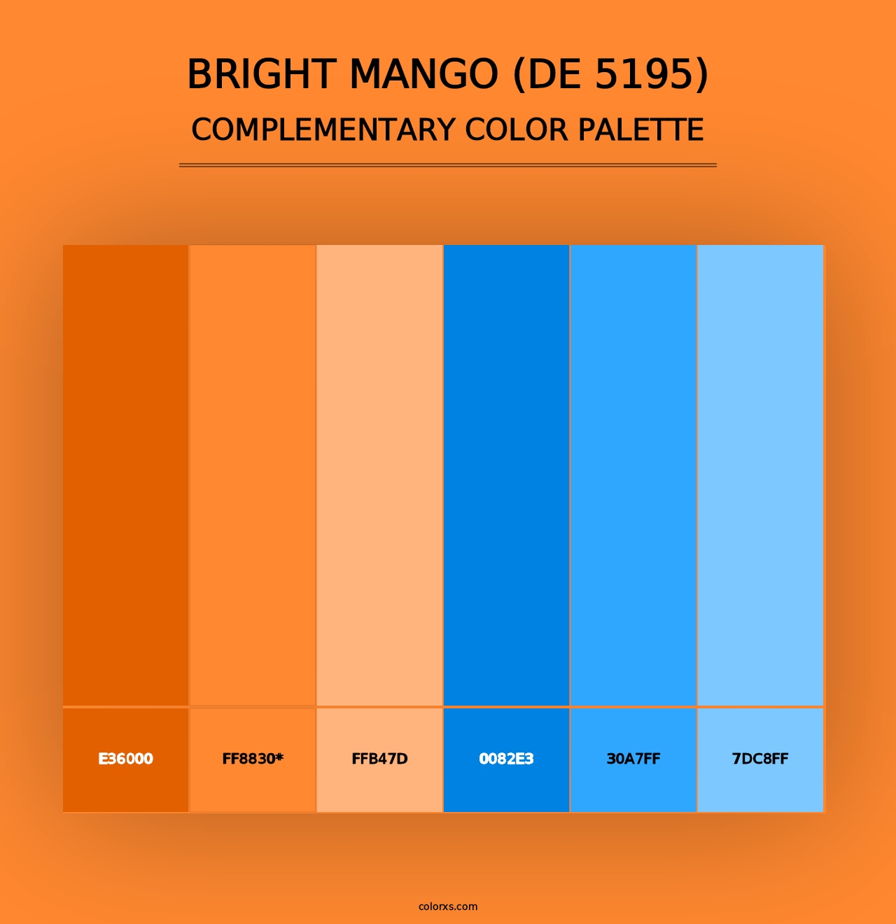 Bright Mango (DE 5195) - Complementary Color Palette