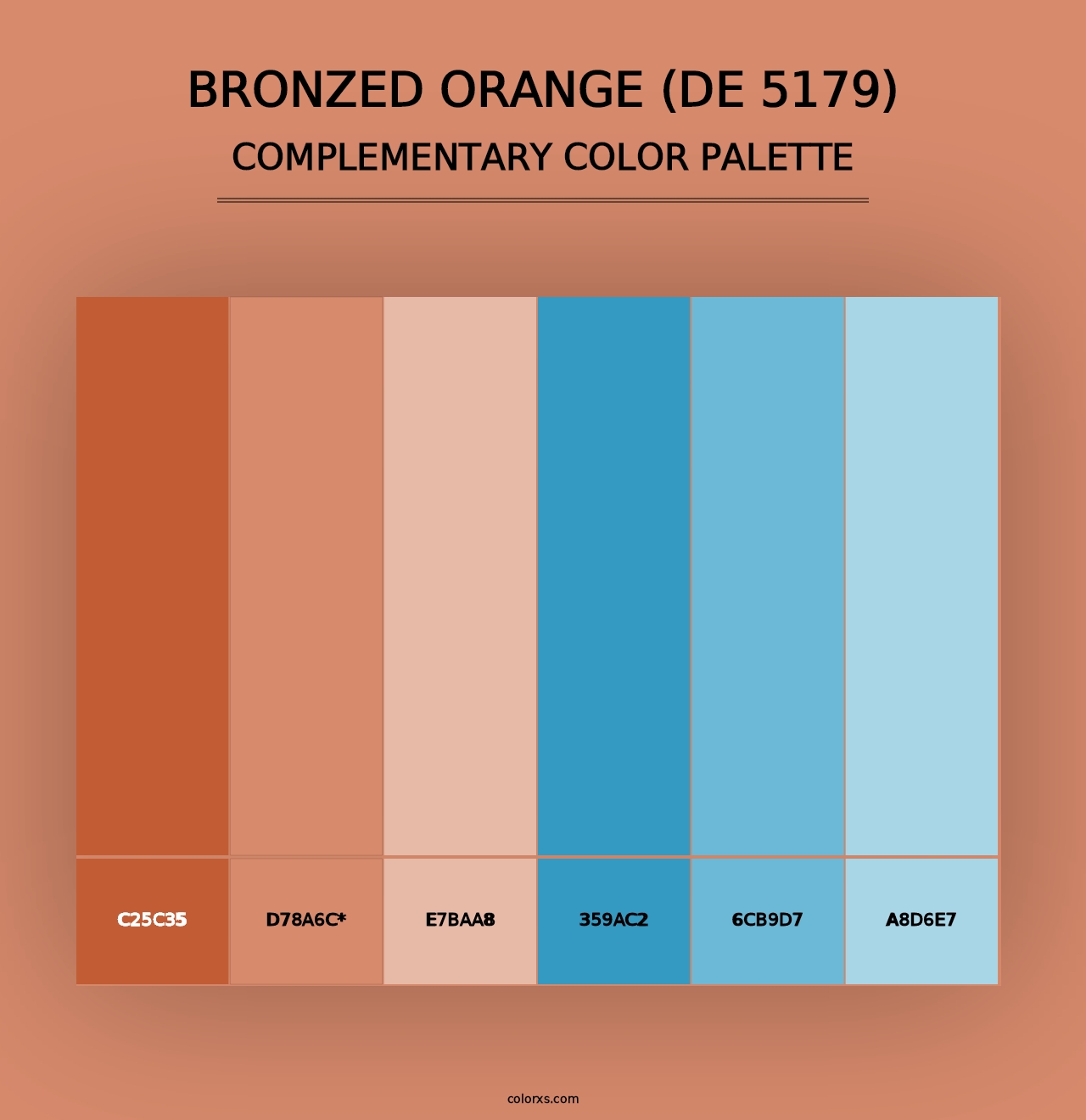 Bronzed Orange (DE 5179) - Complementary Color Palette