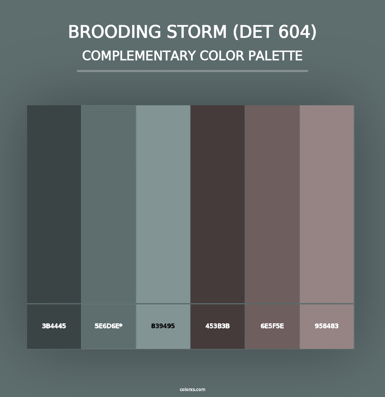 Brooding Storm (DET 604) - Complementary Color Palette